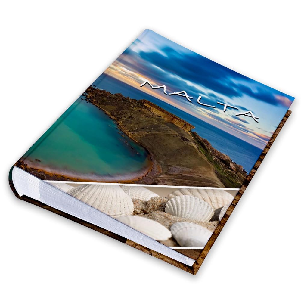 Urlaubsfotoalbum: Malta, Fototasche für Fotos, Taschen-Fotohalter für lose Blätter, Urlaub Malta, Handgemachte Fotoalbum (15x21 | für 120 Fotos)
