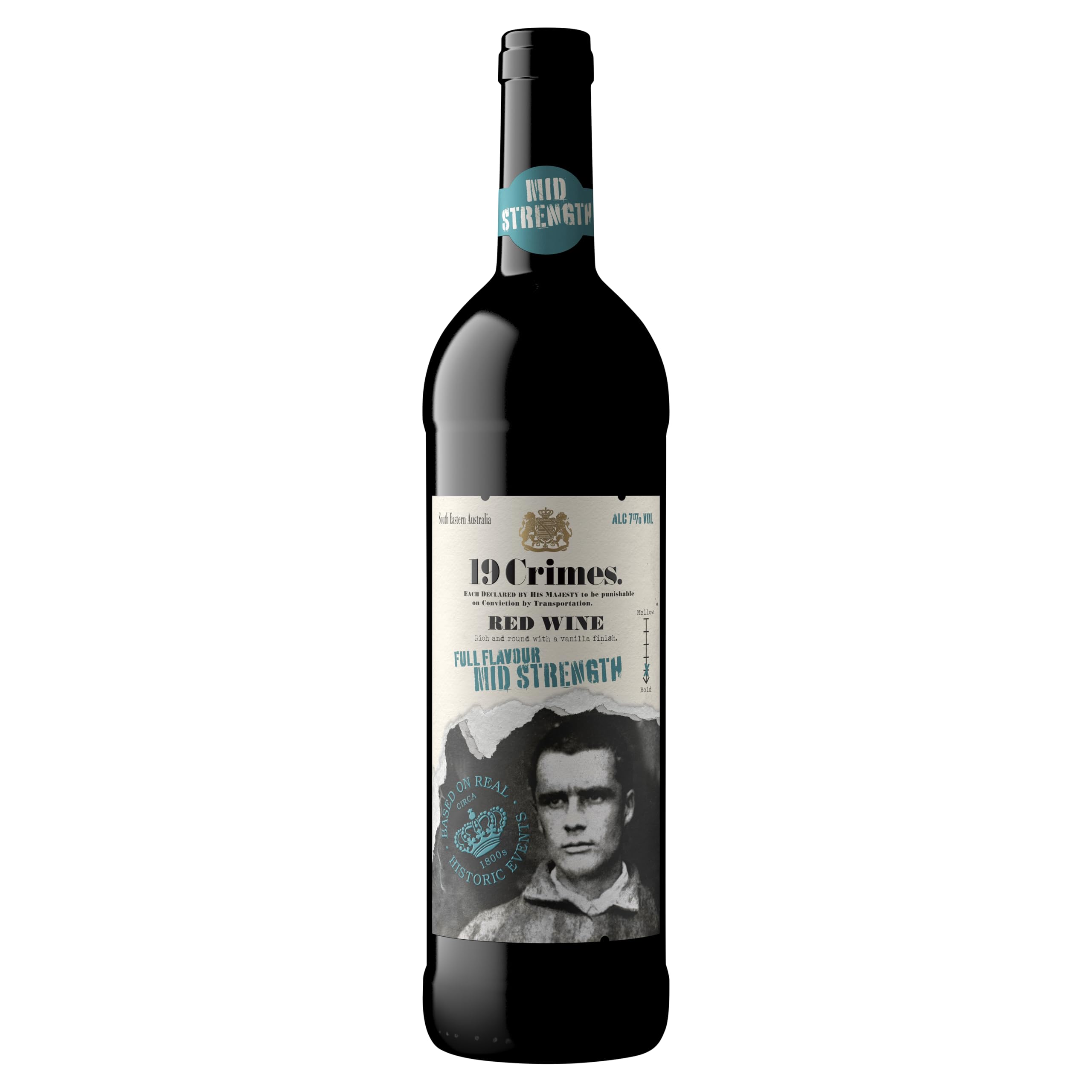 19 Crimes Mid Strength Red Blend Wine 75cl