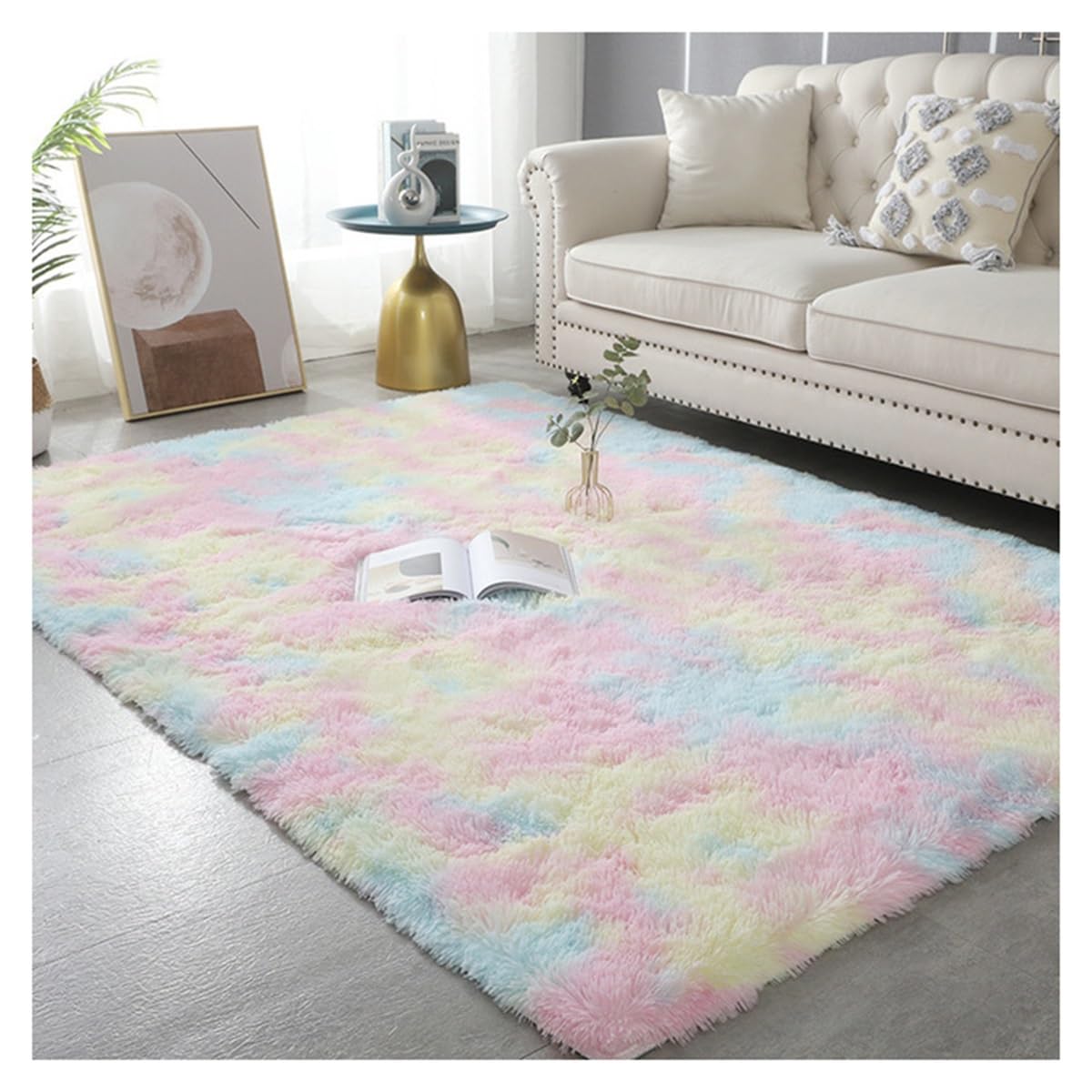 Moquette longhair fluffy pour chambre d'enfant douce