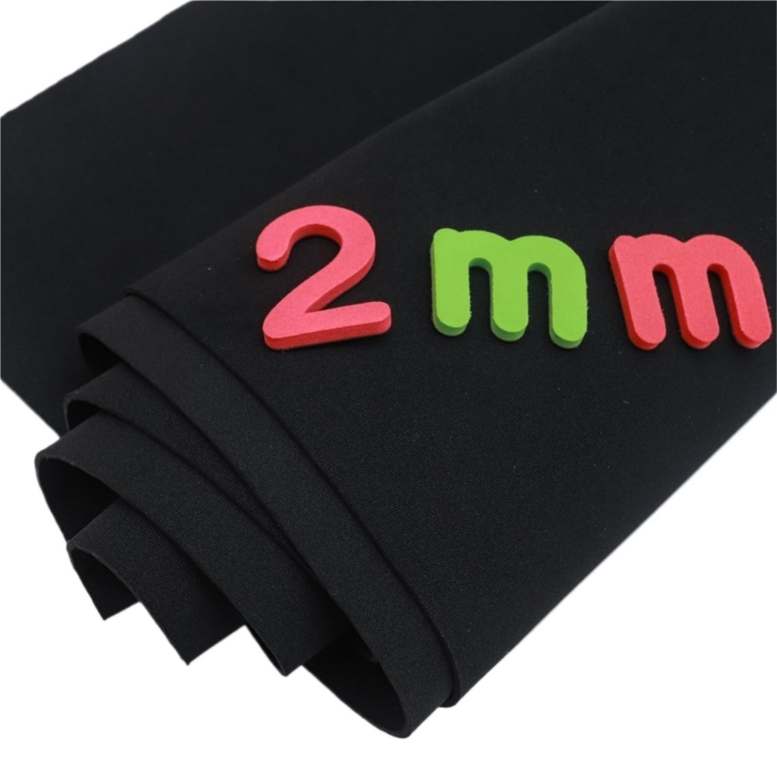 Neoprene Waterproof Fabric Black Thick Neoprene Sewing Fabric Stretch Waterproof Wetsuit Diving Cloth Double Sided Composite