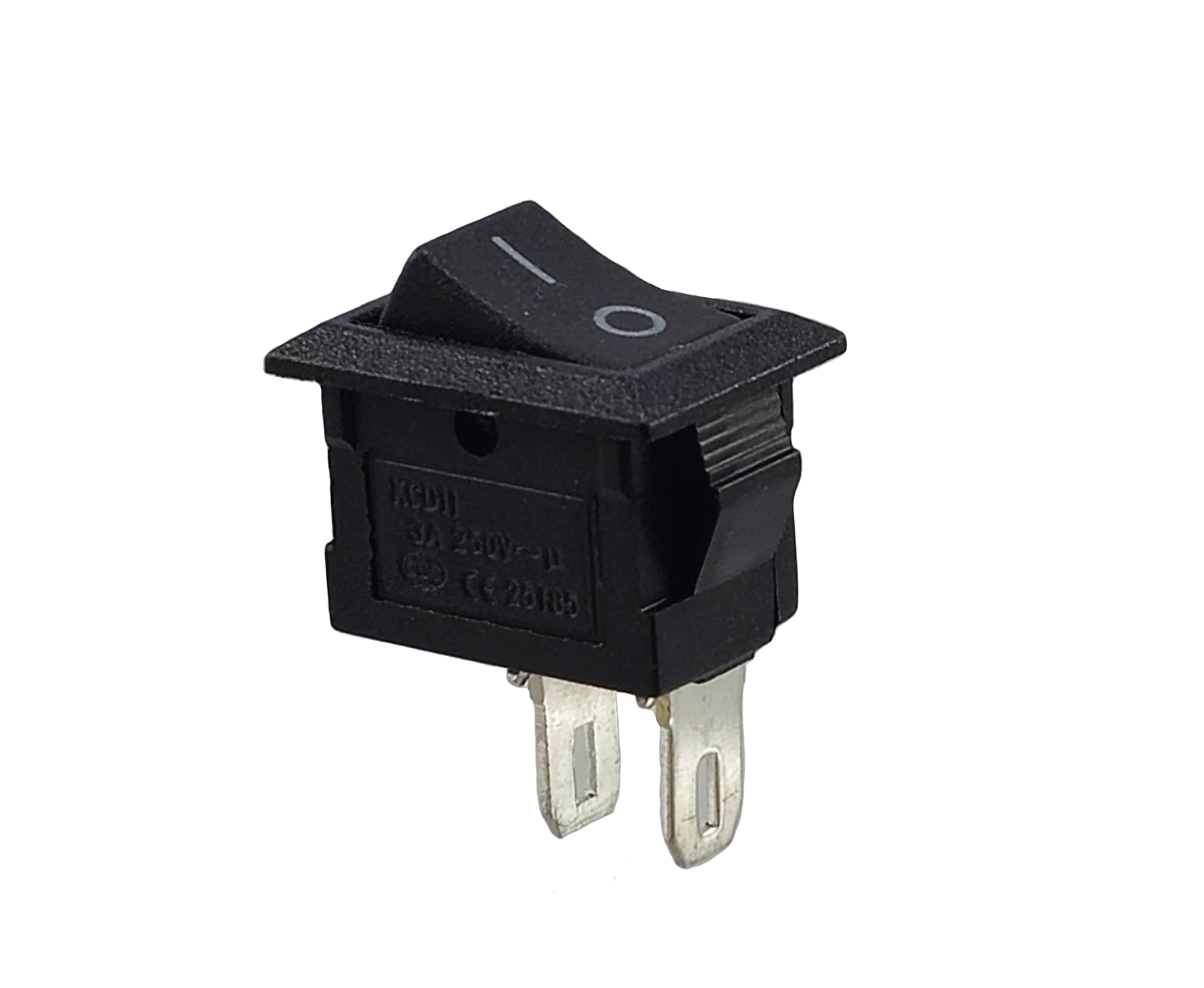 Interrupteur à Bascule 2 Pôles 2 Positions ON-OFF 250V 3A Noir