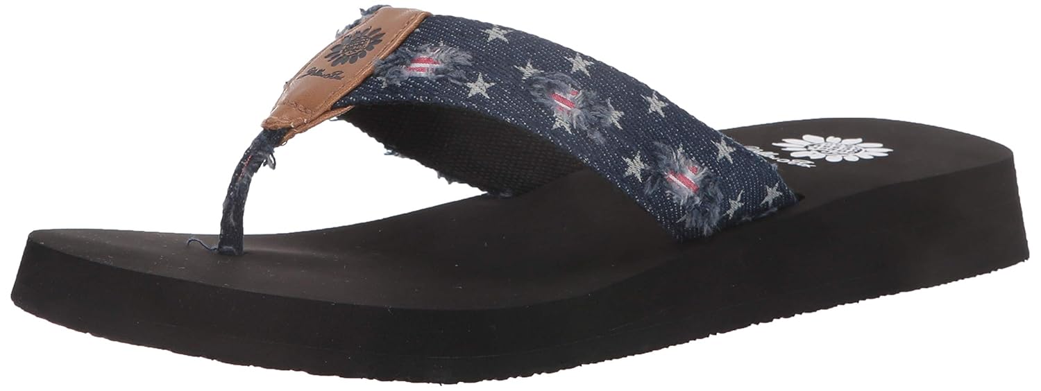 Yellow Box womens Flip Flop Fabric SandalFlat Sandal