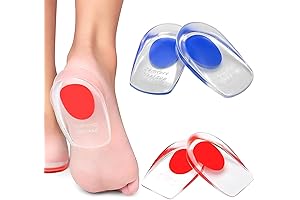 Gel Heel Cup for Plantar Fasciitis, Support Protectors for Heel Pain, Bone...
