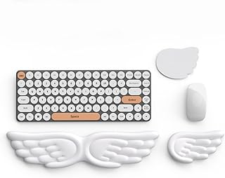 Generisch Repose-poignet en forme d'ailes d'ange pour clavier et souris, repose-poignet ergonomique, en mousse à mémoire de forme souple, repose-poignet (le lot de 3 pièces est livré avec dessous de