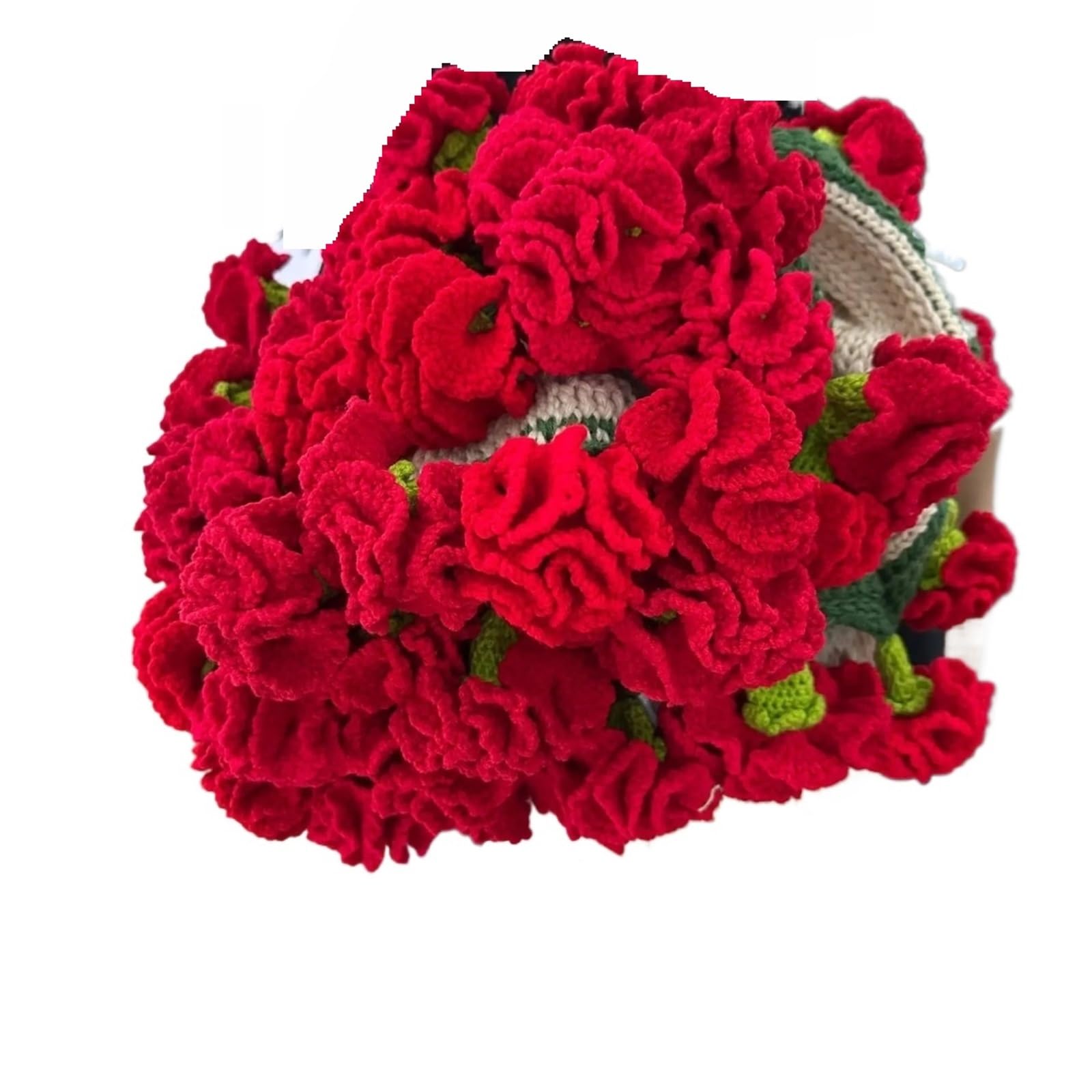 TRRYUIP Bouquet Blanket Creative 60/80/110cm Rose Bouquet Blankets Crocheted Flower Blanket(Color-05,80cm)