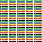 150 Pack Resistance Bands Set Bulk for Gym Members Sports Class Student Gift 5 Pieces Each with Storage and Carry Bag Grade Elastic Bands