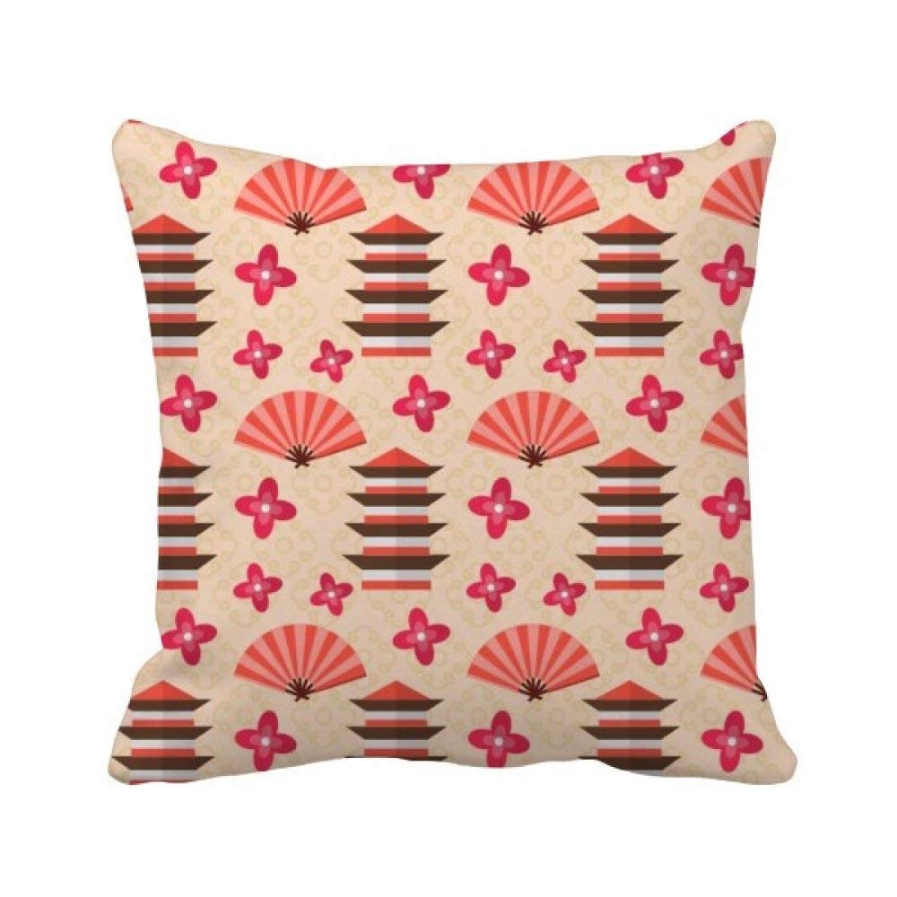 Housse de coussin carrée pour canapé ambiance zen et temple