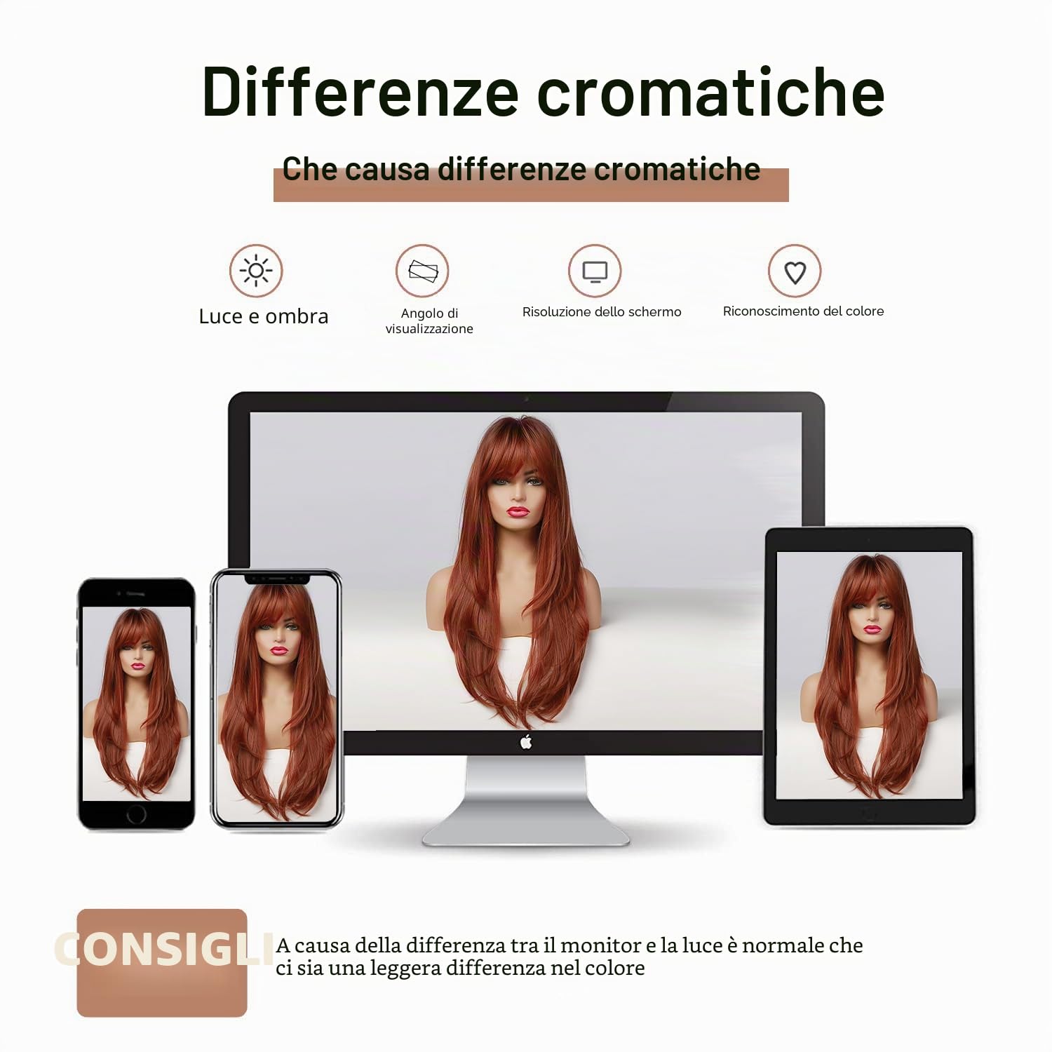 Esmee 24 pollici lungo dritto Auburn stratificato naturale parrucche capelli sintetici per le donne con radici scure per uso quotidiano del partito