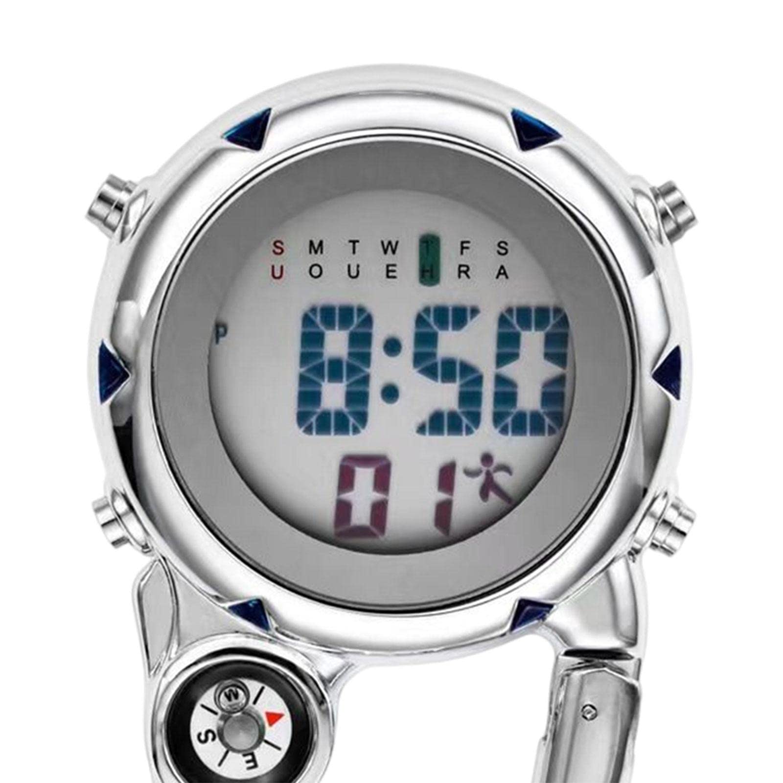Enakshi® Digital Carabiner Watch Clip UniPocket Watch Luminous for Outdoor Sports Blue|Sporting Goods | Outdoor Sports | Climbing & Caving | Carabiners & Hardware-image-30