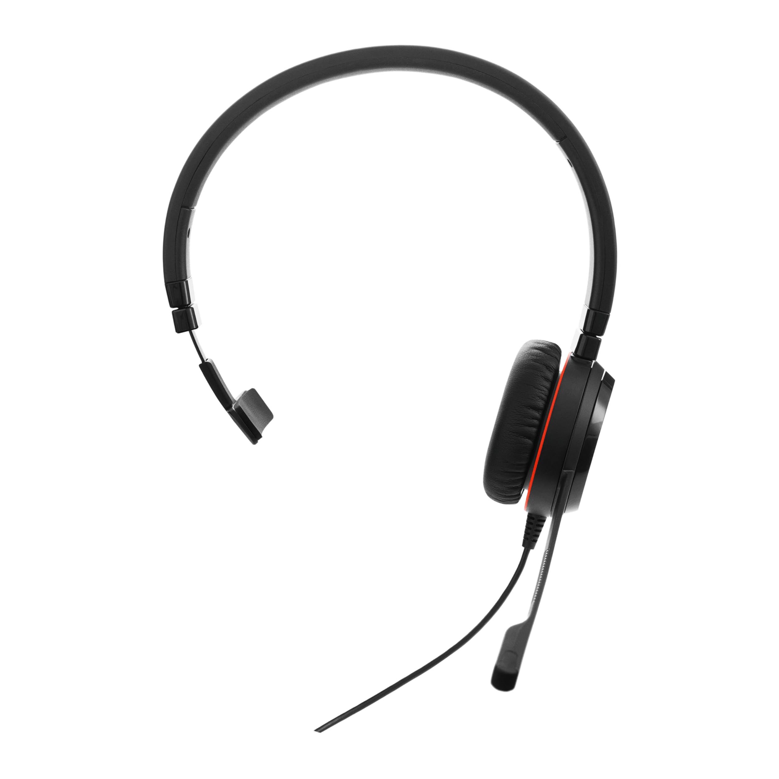 Jabra Evolve 30 UC Mono Headset – Unified Communications Kopfhörer für VoIP Softphones mit passivem Noise Cancelling – 3,5 mm Klinke – Schwarz