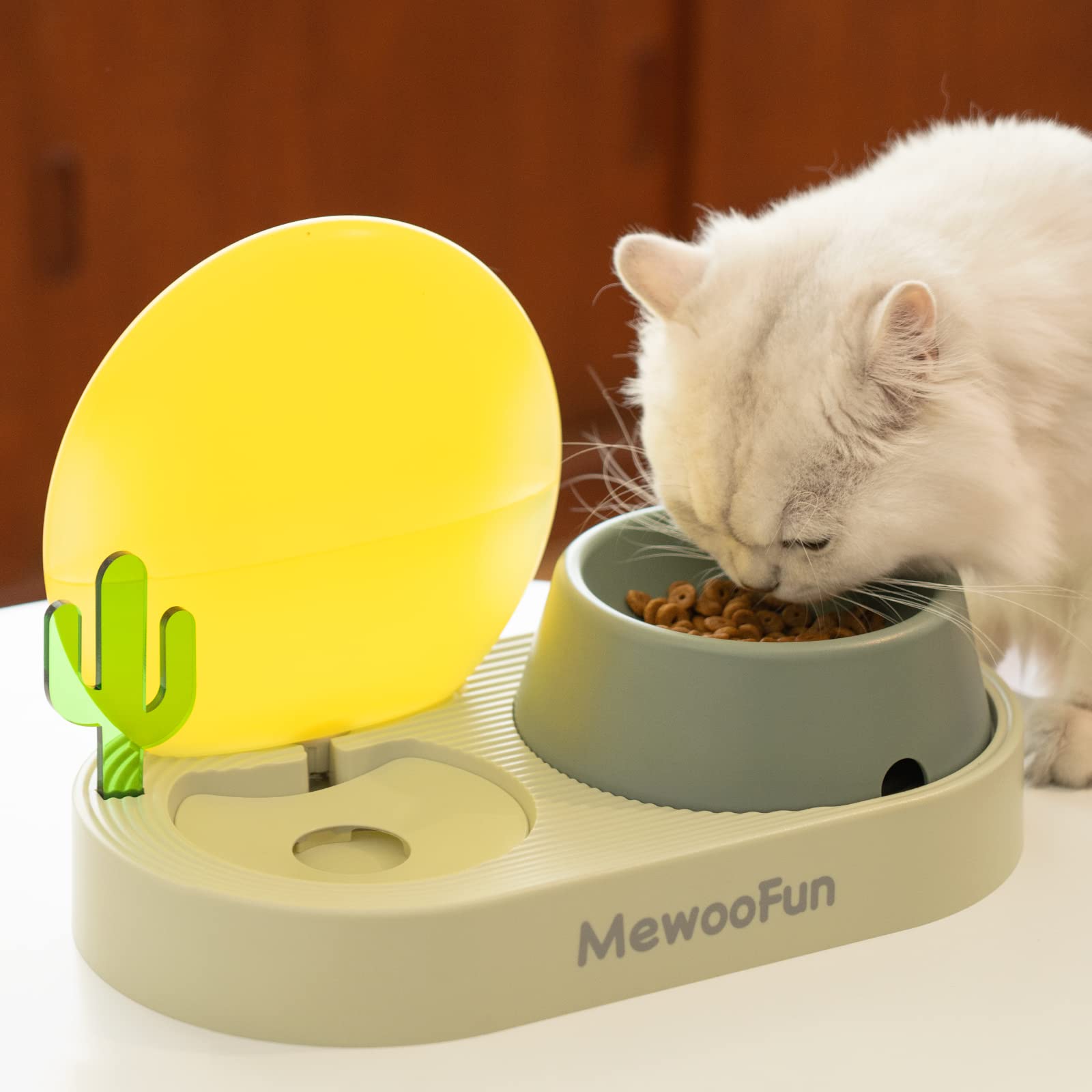 MEWOOFUN Acrylonitrile Butadiene Styrene Cat Bowls,Cat Food Bowl For Food And Water,Elevated Cat Bowls Pet Feeding Bowls With Water Bottles,Cat Bowl For Cats And Puppies (Green),35 cm,H_11 cm,W_19 cm (B0BV27SNJW) Amazon Price History, Amazon Price Tracker