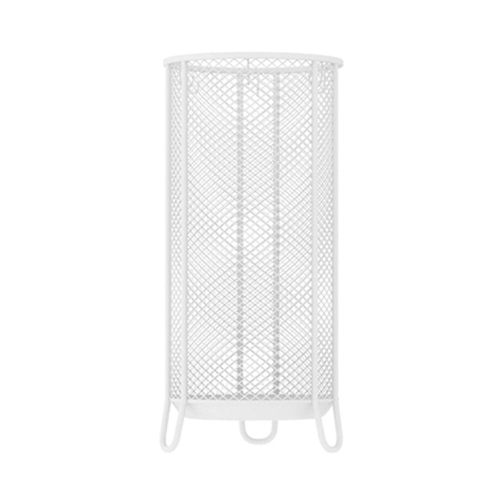 WEYIMVTO umbrella stand, Metal Umbrella Stand Rack with Drip Tray - Free Standing Round Holder for Long & Short Umbrellas(White,50cm)