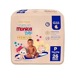 Turma da Mônica Baby Premium Jumbo P 26 Unidades
