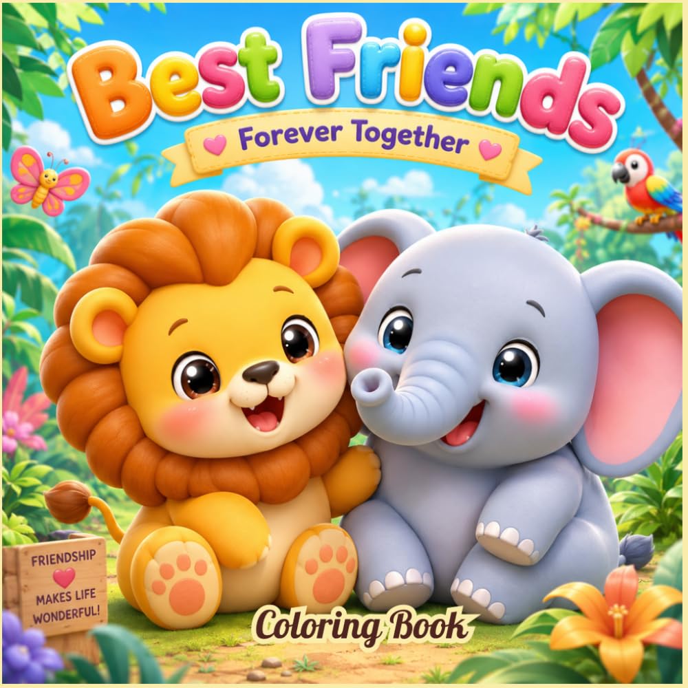 Bold and Easy Chubby Bubble Wild Animals: Cute and Simple Jungle Coloring Book for Kids, Teens, and Adults - Easy Stress Relief Safari Activity Book with Thick Lines