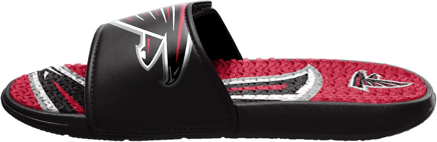 FOCO mens NFL Team Logo Athletic Sport Shower Flip Flop Sandals Gel Slides - Image 4