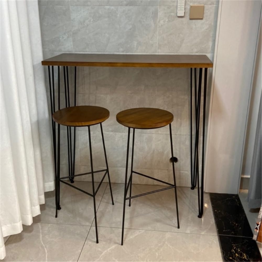Table de Bar Table de Bar Haute Commerciale Longue et étroite for Balcon, Table pub for Mur(80 * 40 * 105cm)