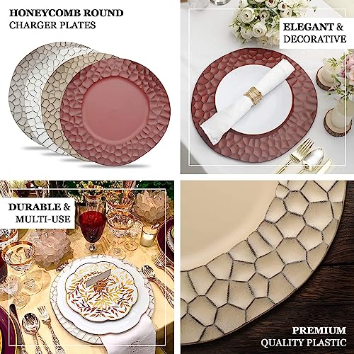 Platos desechables redondos blancos mate 13" pack x6 miniatura 4