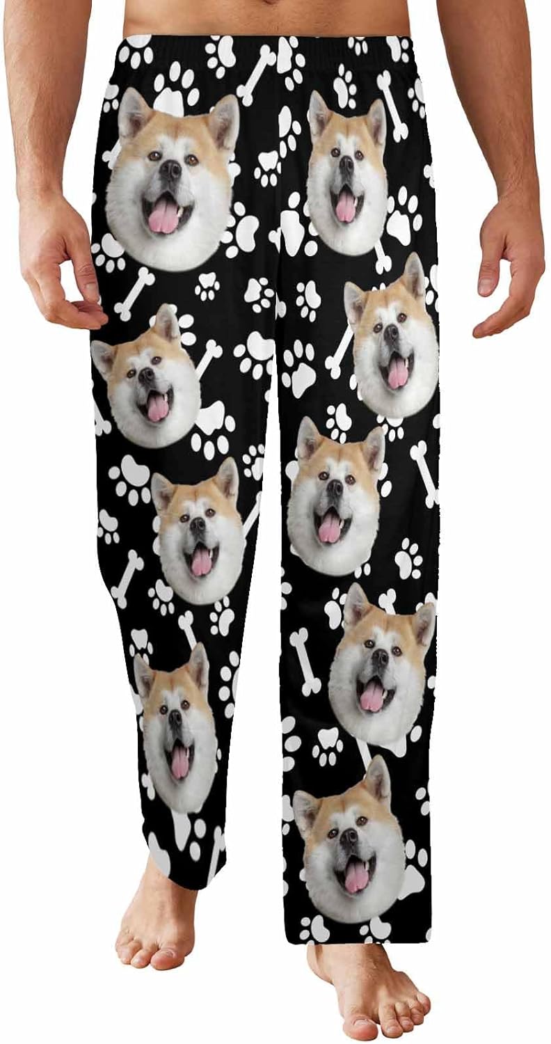 Custom Face Pajama Pants for Men Women Christmas Pajamas Personalized Unisex Sleep Bottoms for Her Him Christmas