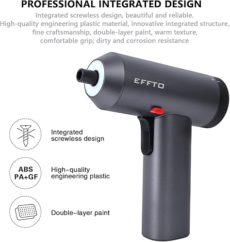 Miniatura 3 de EFFTO Juego de destornilladores eléctricos inalámbricos de 3.7 V, juego de destornilladores pequeños fuertes con par ajustable, destornillador