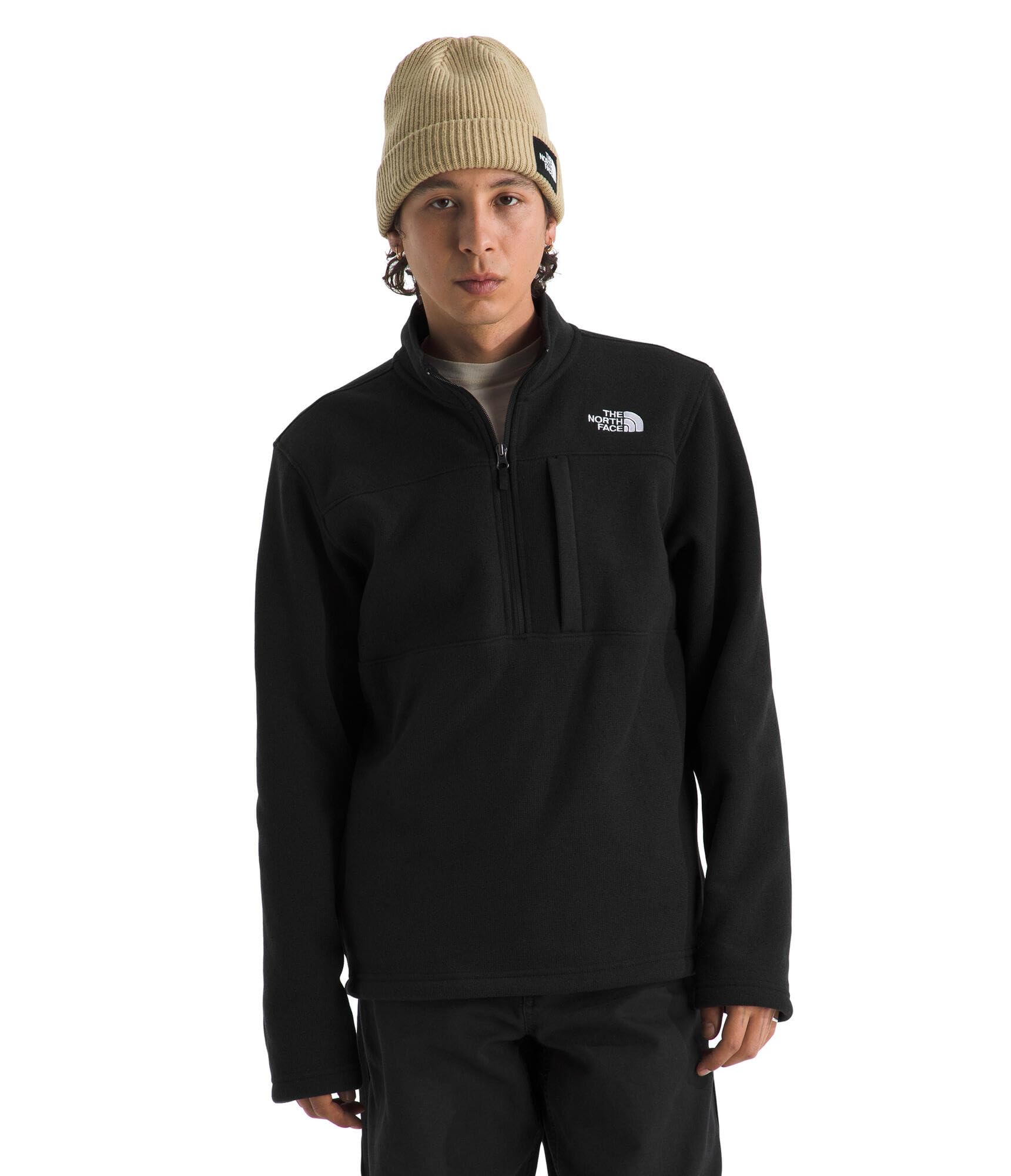 THE NORTH FACE Men's Gordon Lyons Quarter Zip Jacket | Cold Weather Top with Chest Pocket