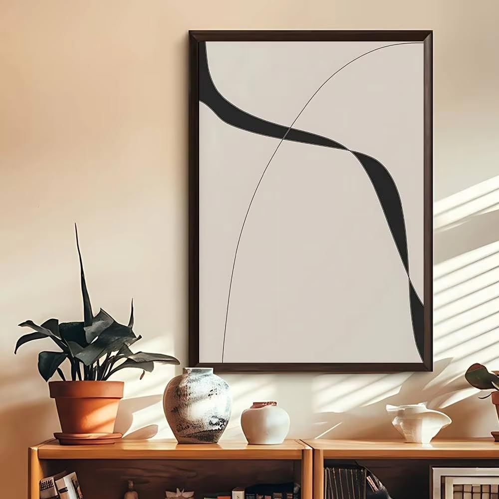 DFZEWKI Abstract Minimal Art Line Club Bar Vintage Posters Wall Art Painting Bedroom Wall Art Prints Ideal(30x40cm(12x16in)/No frame)