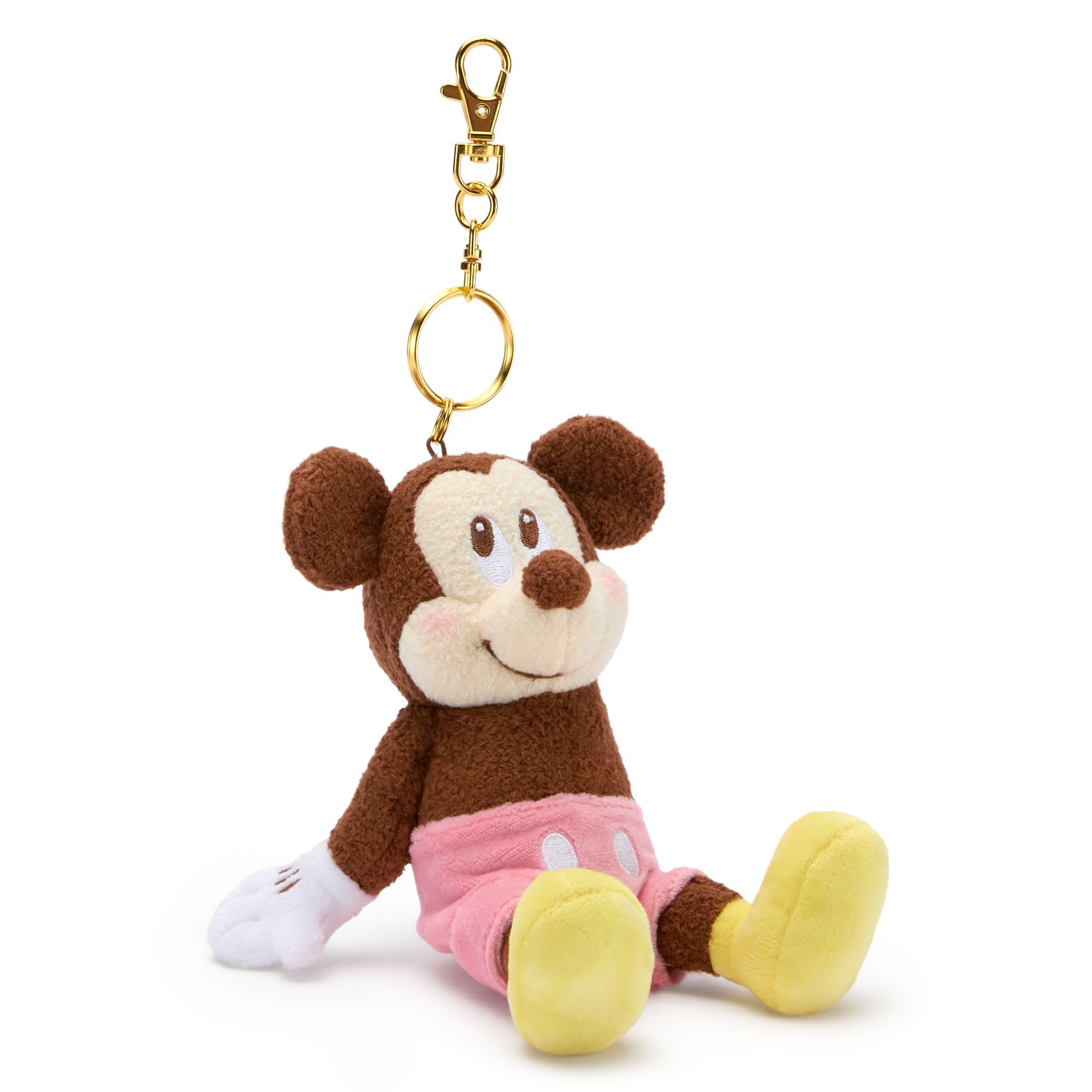 Set Portachiavi Peluche Topolino E Minnie - 2 Pezzi Alti 10 Cm Con Adesivi Inclusi - Regalo Bambino