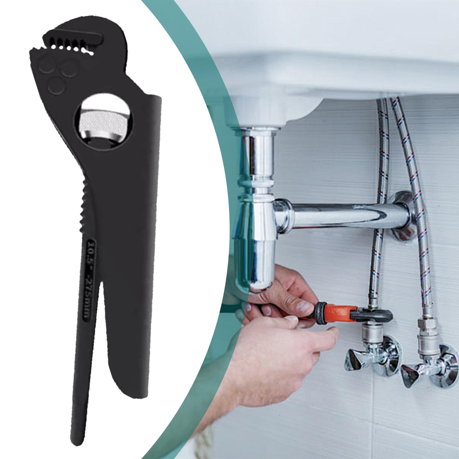 Llave Ajustable Para Tubos Herramienta Reparadora Multiusos Con Juntas