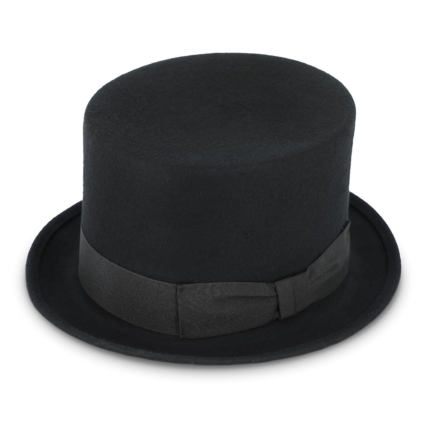 fiebig Bowler con Cinta | Sombrero de Fieltro en 100% Lana para Hombres y Mujeres | Sombrero clásico