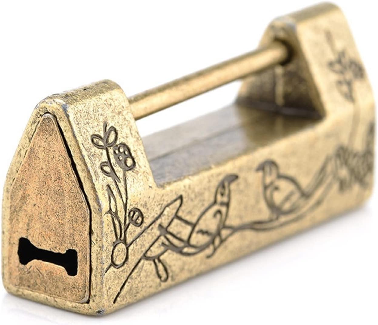 Zinc Alloy Chinese Old Lock Vintage Antique Lock Retro Keyer Padlock Jewelry Wooden Box Padlock Lock for Suitcase Drawer 1Pcs