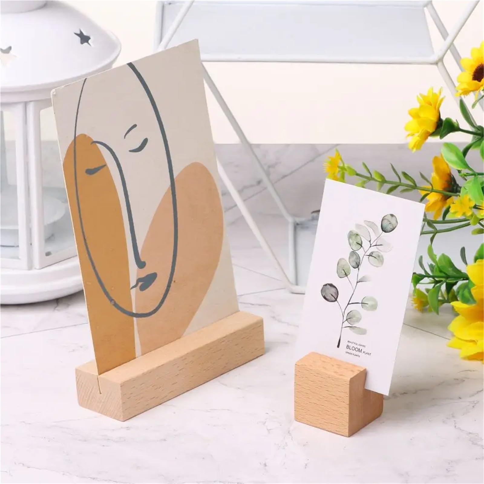 Segnaposto in legno naturale, 15 pezzi, clip per memo, foto, supporto da scrivania, messaggi, artigianato fatto a mano, per casa, ufficio, per matrimoni, numero di nome, immagini (4 x 4 x 2 cm