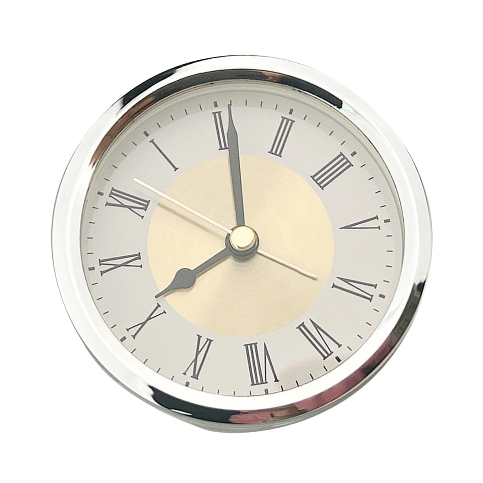 YPBEW Modern Minimalists Alloy Alarm Clock Insert Quiet Operations Large Roman Numberals Clock Movement Easy Battery Access Battery Operated Movement
