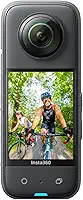 Insta360 Câmera de ação X3-360 com vídeo HDR ativo 5,7K 360, câmera de lente única 4K, impermeável, estabilização FlowState, tela sensível ao toque de 2,3 polegadas, edição de IA, para motocicleta,