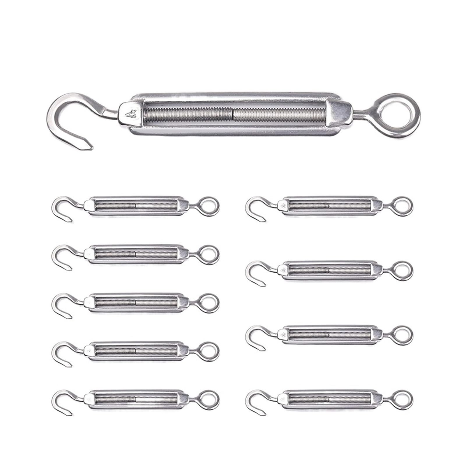 Spannschloss-Drahtspanner, robuste Edelstahl-Takelschrauben, 8 Stück für sichere Kabelspannung, ideal für den Außen- und Innenbereich