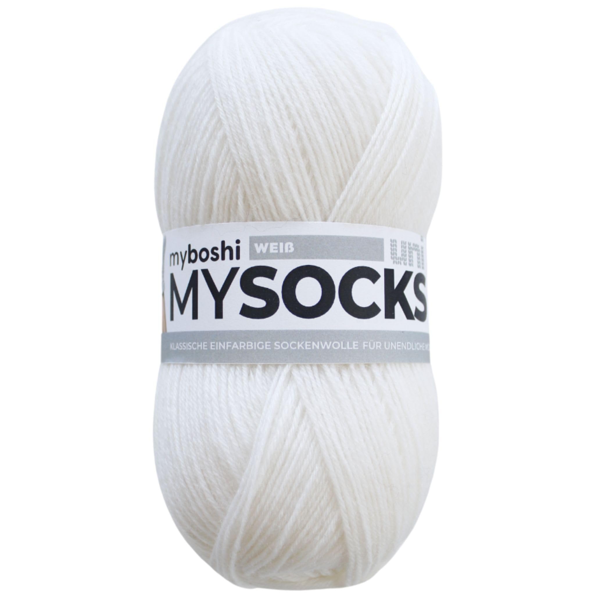 Myboshi Mysocks Uni Sockenwolle – Weich, Mit Aloe Vera, Perfekt Zum Stricken & Häkeln