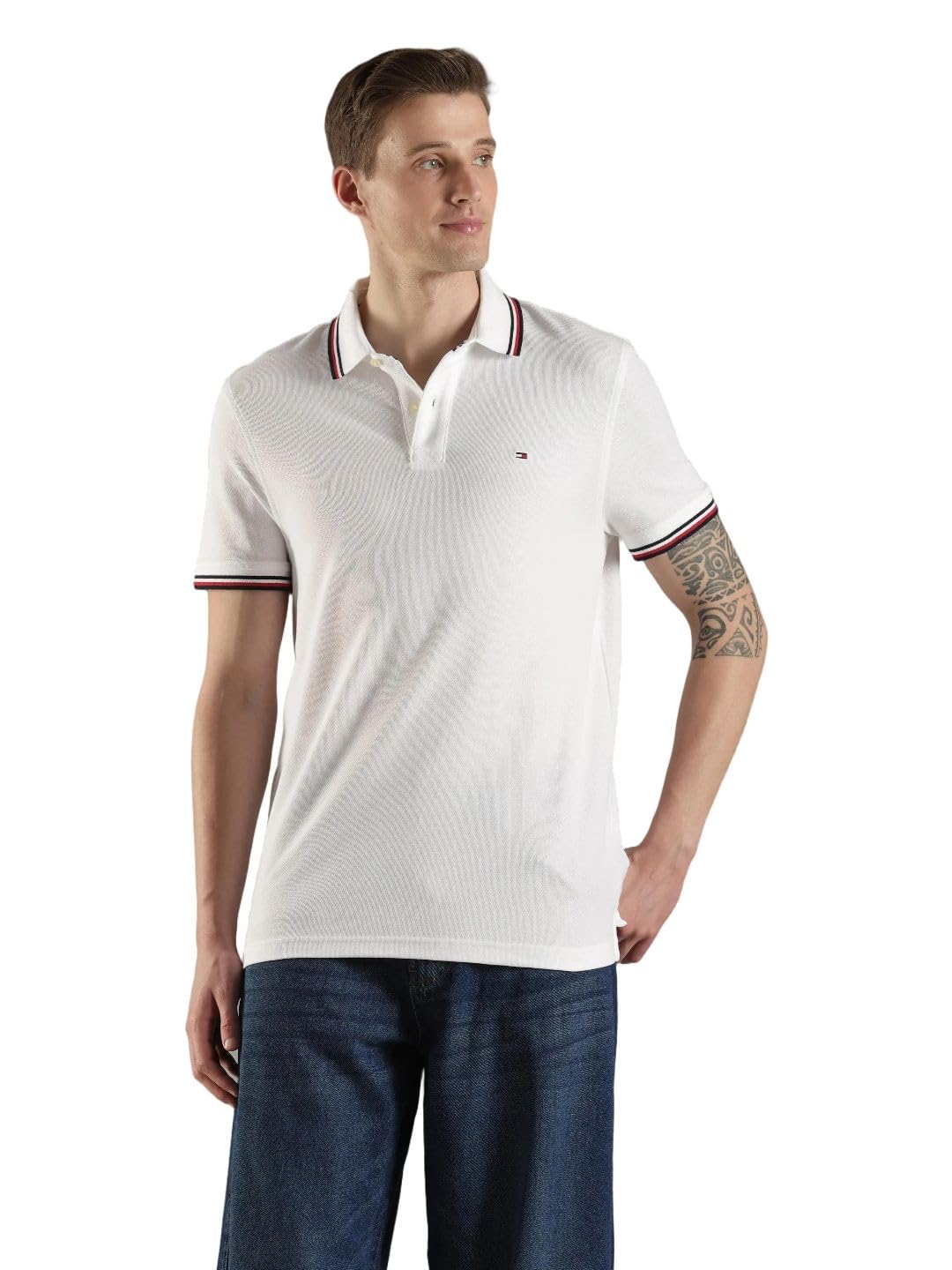 tommy hilfiger Solid Regular fit Cotton Polo t-Shirt-picture-45