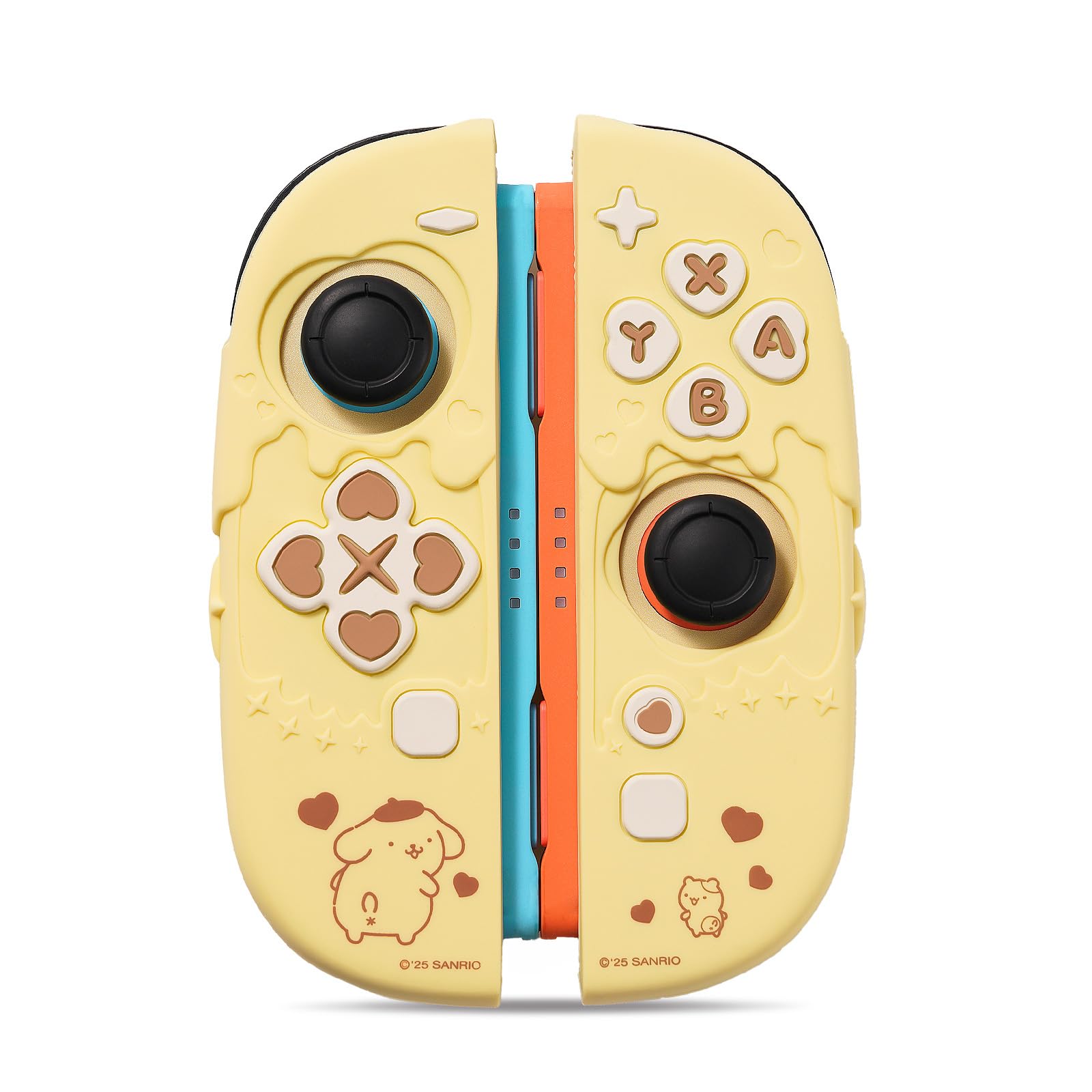 Kuitmor Coque de protection compatible avec la manette Joy-con du modèle Switch 2 2025, étui en silicone souple, étui de protection anti-rayures pour Switch 2 - Jaune