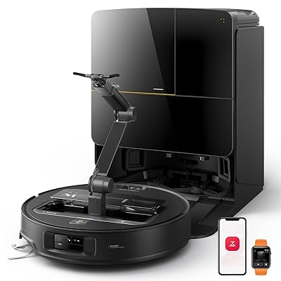 roborock Saros Z70 Robot Vacuum and Mop, OmniGrip Arm, AI-Powered, 22,000Pa Suction, 3.14’’ Ultra Slim, FlexiArm Riser Technology, AdaptiLift Chassis, Obstacle Avoidance, Auto Mop Washing & Drying