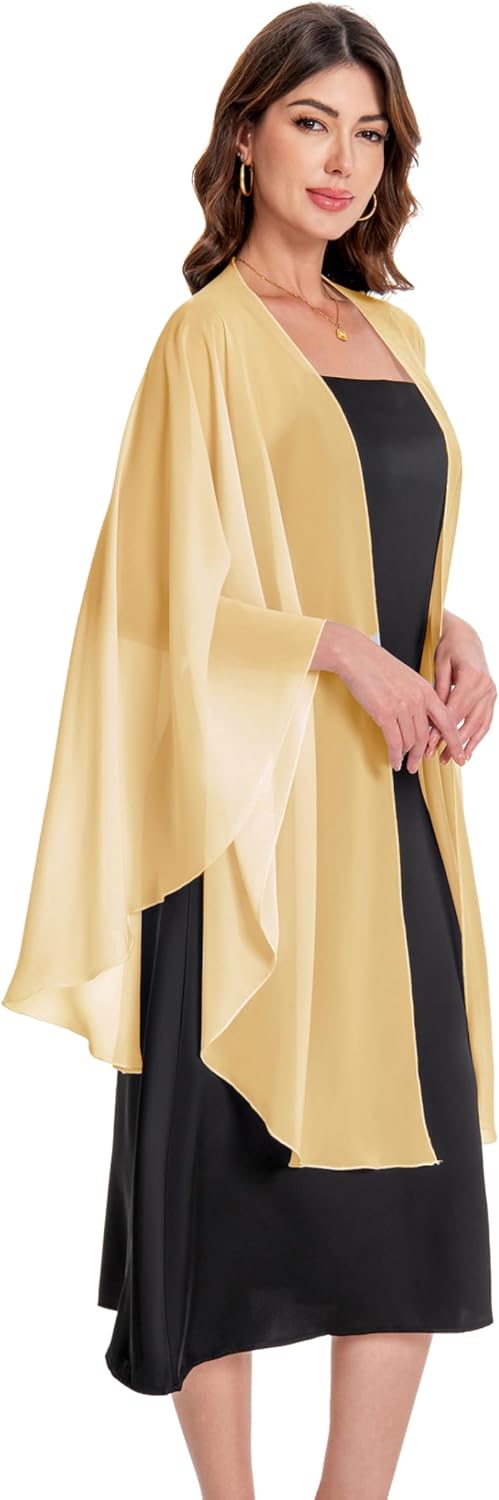 Baoqiya Chiffon Shawls and Wraps Wedding Party Shawl Scarf for Women Bridal Evening Dress on Special Occasion Dresses - Image 4