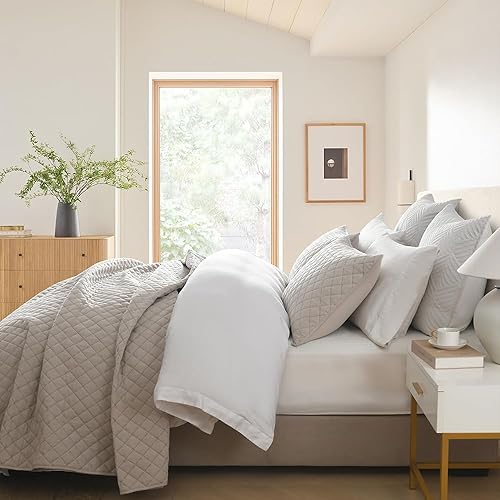 Miniatura 4 de Wistown Juego de ropa de cama reversible tamaño Queen, juego de colcha suave y ligera de 3 piezas, colcha para todas las estaciones, patrón de