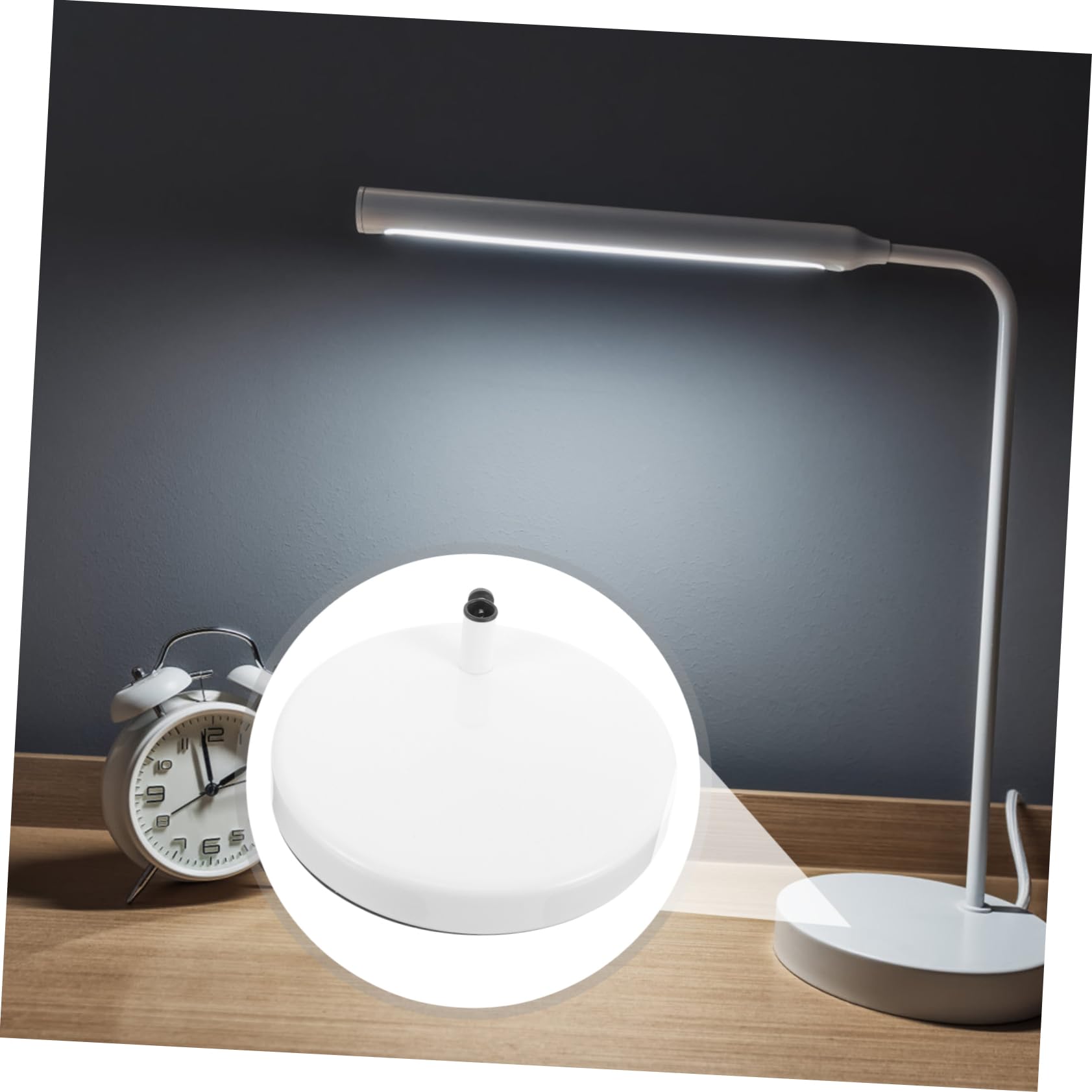 Zerodeko Socle de Lampe de Bureau Rond en Fer pour Bras Articulé DIY