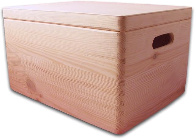 PNOR40 BIG PLAIN WOOD KEEPSAKE SOUVENIRS MEMORY BOX CRAFT FOR DECOUPAGE CRAFT unfinished wooden box