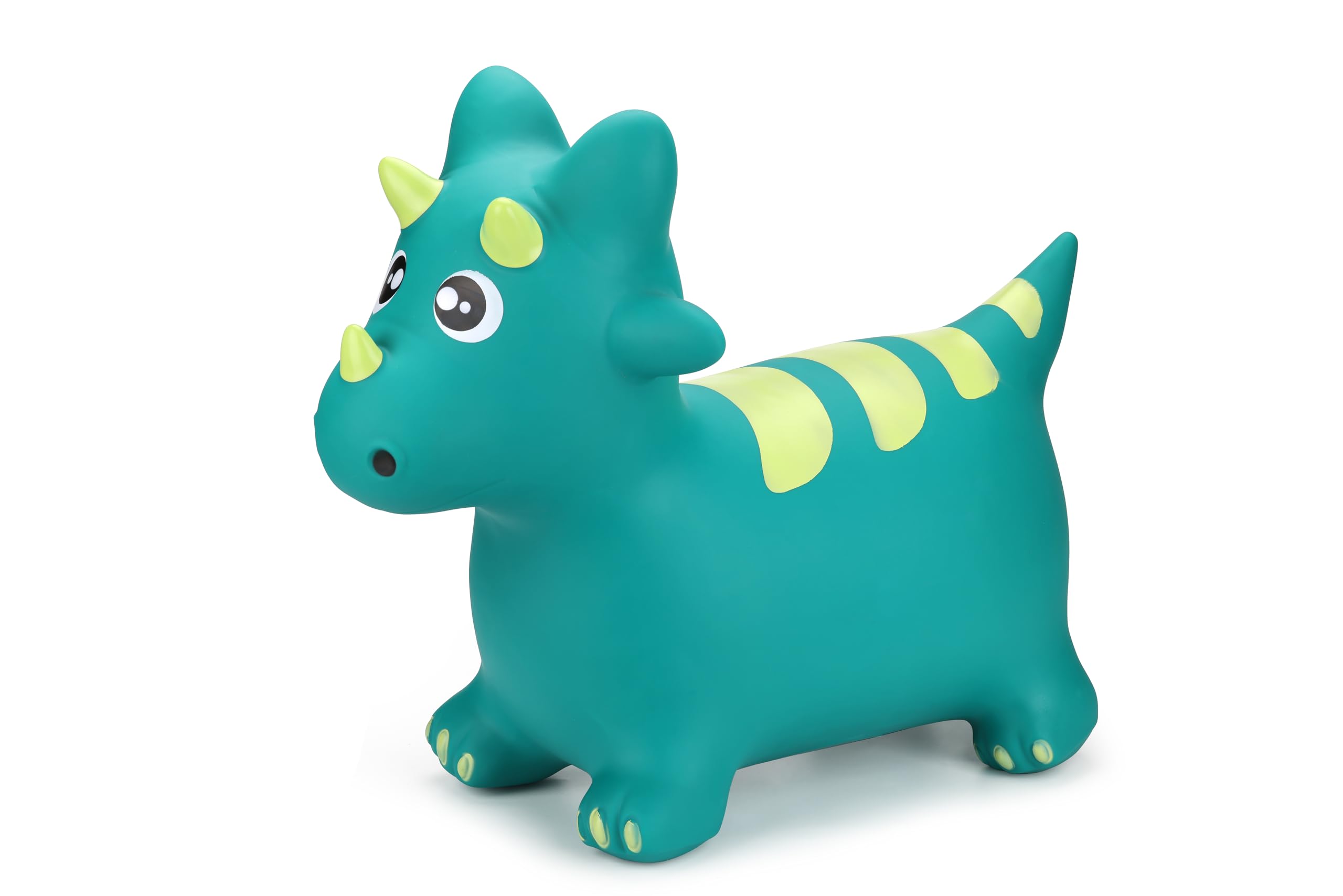 Inflatable Jump Bounce Space Hopper Animal Ride On Fun Toy | Unicorn Donkey Horse Dinosaur Bull Teddy Bear | Kid Adult Children Exercise Fitness & Pump Included (Green Dino (1))