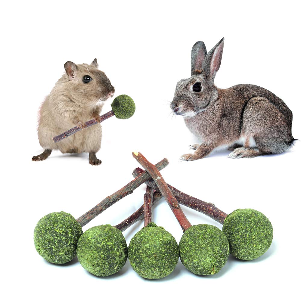 HTFDStar Bunny Chew Toys for Teeth, Natural Timothy Grass Small Animal Chew Toys for Rabbits Chinchilla Hamsters Guinea Pigs Gerbils Groundhog Squirrels