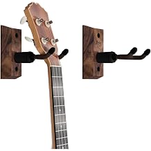 String Swing Ukulele Wall Mount Stand for Mandolin Uke Concert Pineapple Soprano Tenor and Baritone Compatible Case Alternative Kit for Home or Studio Black Walnut Hardwood 2 Pack