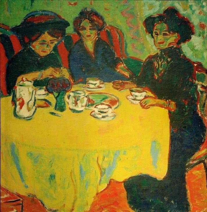 Portrait art Ernst Ludwig Kirchner le Garden Café cadeau idéal pour passionné