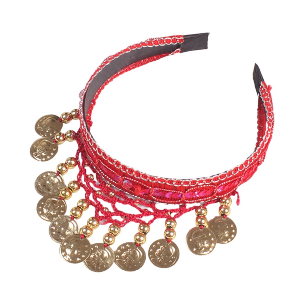 GMBYLBY Ethnic Gold Coin Hairpiece Costume Headband For Traditional Dance Enthusiasts And Cultural Event Gathering