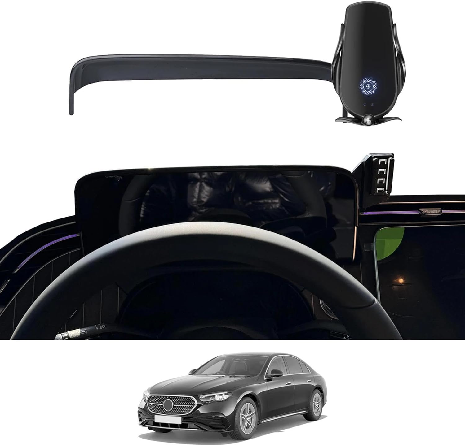 Car Phone Holder for Mercedes-Benz E-Class W214 2024-2025, Car Mobile Phone Holder GPS Bracket Navigation Stand