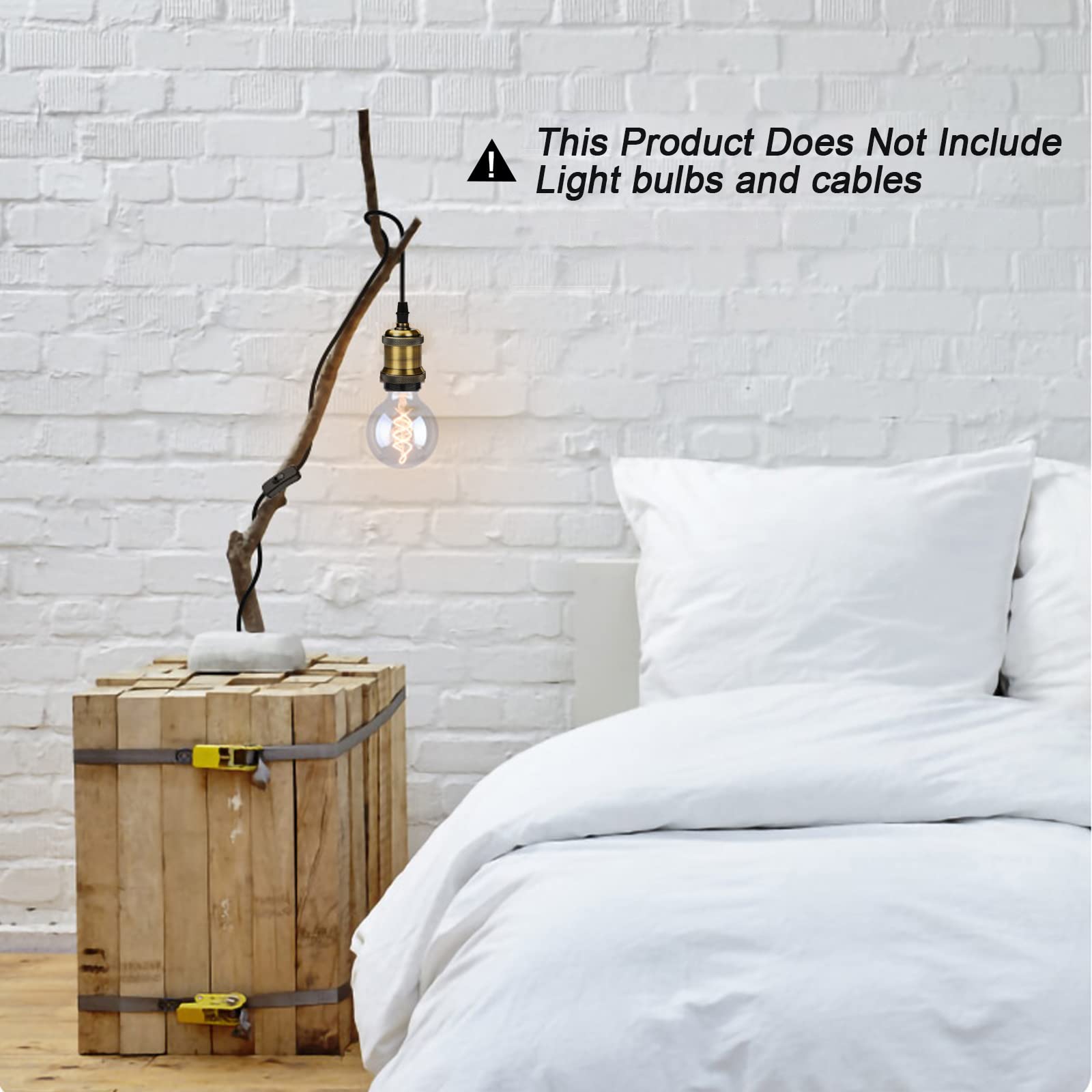 Lot De 4 Douilles Ampoule Vintage E27 En Céramique Bronze - Support Rétro Éclairage Edison