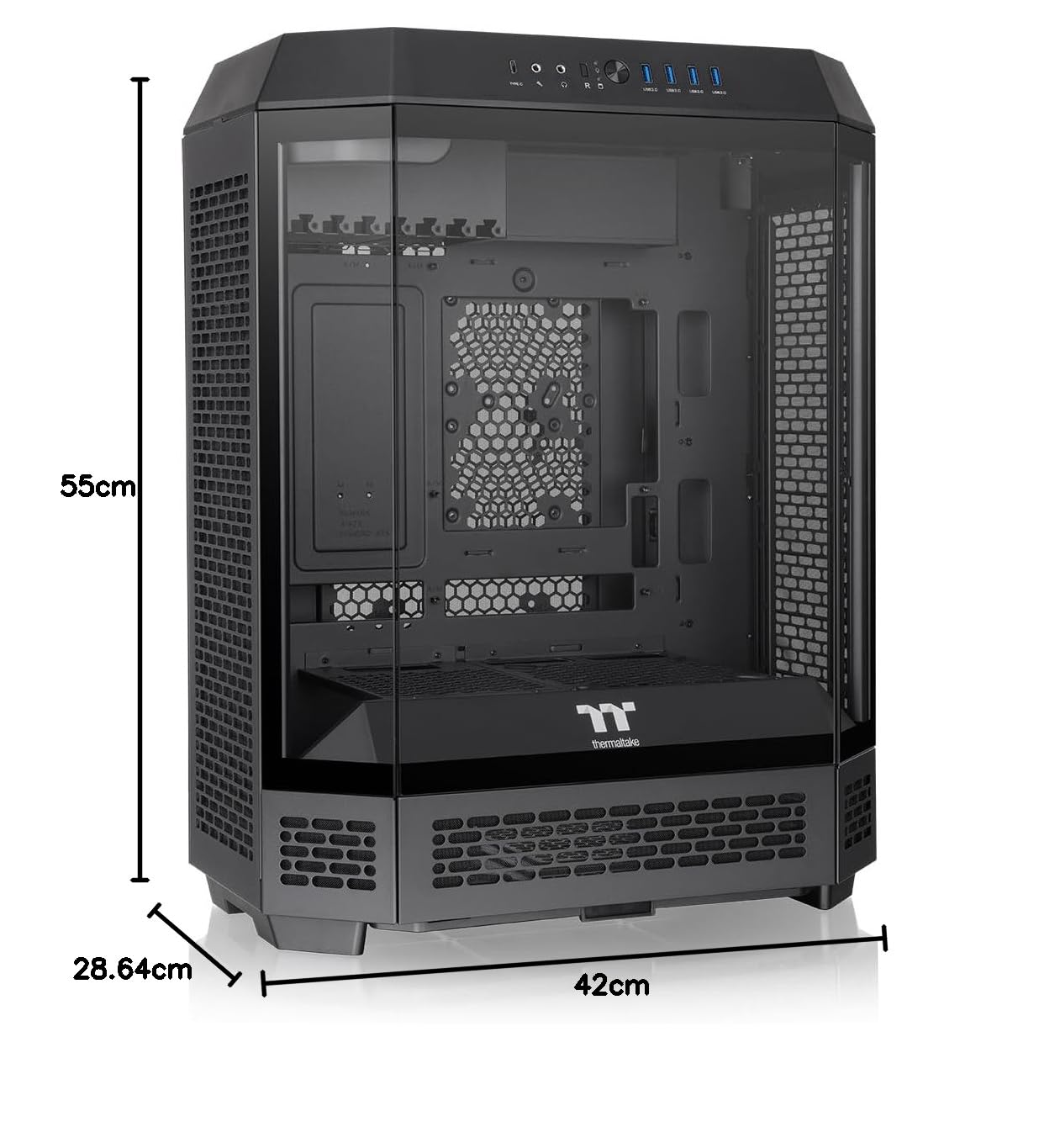 Thermaltake The Tower 600 Mid Tower Chassis | Hidden Connector | Black