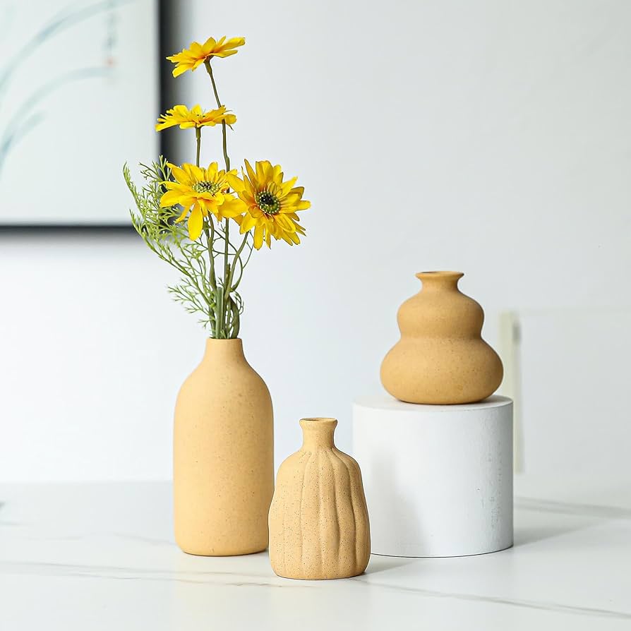 陶器 花瓶 格子模様 陶板の花瓶 格子模様 | iichi 日々の暮らしを心地よくする